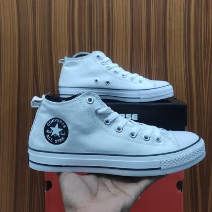 Gambar Sepatu Pria Wanita Converse All Star Semi Boots Hitam Putih Abu Abu - Abu-abu, 37 dari Tensteps undefined Tokopedia