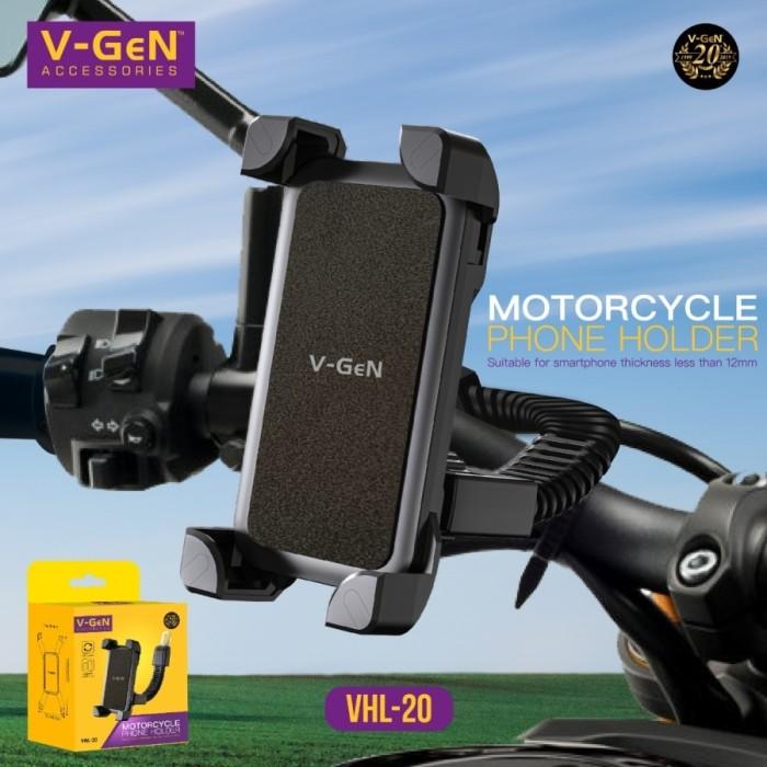 Gambar VGEN V-GeN VHL-20 Phone Holder Motor Bracket Pegangan HP - Black dari Golden Celluler undefined Tokopedia