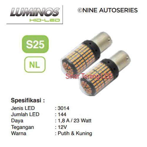 Gambar LUMINOS NL1 LAMPU LED SEIN SEN MOBIL S25/T20 DAJJAL CANBUS SEPASANG - S25, Kuning dari Sinar Terang LED Bandung undefined Tokopedia