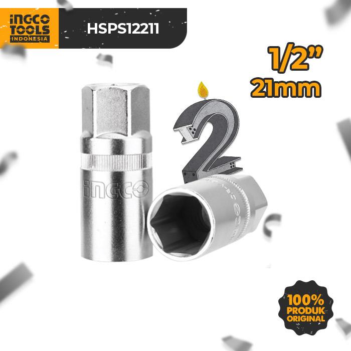 Gambar Spark Plug Socket (21mm 1/2") INGCO HSPS12211 - Kunci Busi Motor 2 Tak dari INGCO Tools by GUNKA undefined Tokopedia