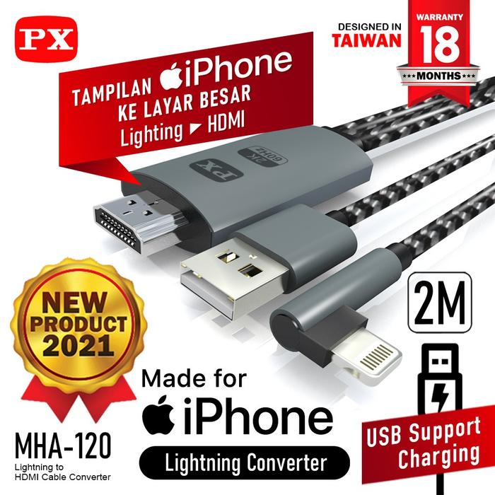 Jual Kabel Mhl Lightning Converter Iphone Ipad Ke Hdmi Meter Px
