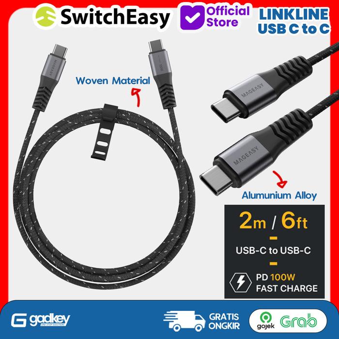 Gambar Cable Charging USB C to C SwitchEasy Link line Kabel Data Charger - 100w / 2m dari SwitchEasy Official undefined Tokopedia