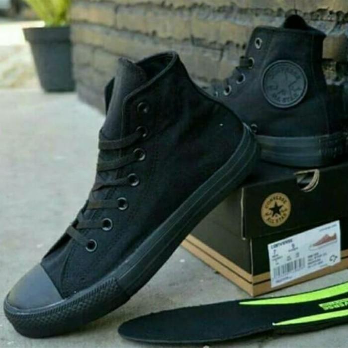 Gambar Sepatu Converse All Star Classic High Full Black Hitam Polos - 35 - 35 dari Kesayangan19 undefined Tokopedia