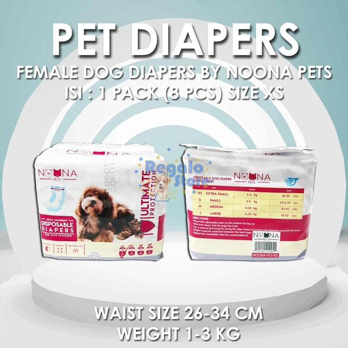 Gambar Popok Anjing Betina Female Dog Diapers Collection by Noona Pets - XS dari Regalo ID Store undefined Tokopedia