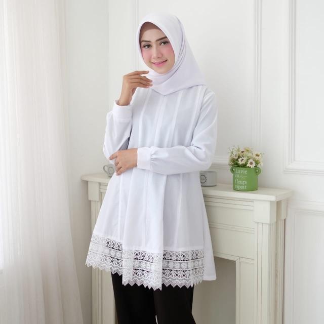 Gambar Seena - Vania Baju atasan tunik premium modern tunic putih kekinian bu - S dari alseghastore undefined Tokopedia