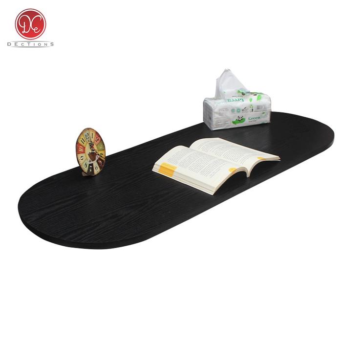 Gambar Meja Lipat Dinding 100x40cm Sisi Bulat Meja Belajar Tempel Dinding - Hitam dari DEcTionS Living Kota Probolinggo Tokopedia