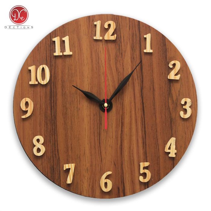 Gambar Jam Dinding Kayu Angka Timbul Unik Minimalis Vintage Aesthetic - D-30cm dari DEcTionS Living undefined Tokopedia