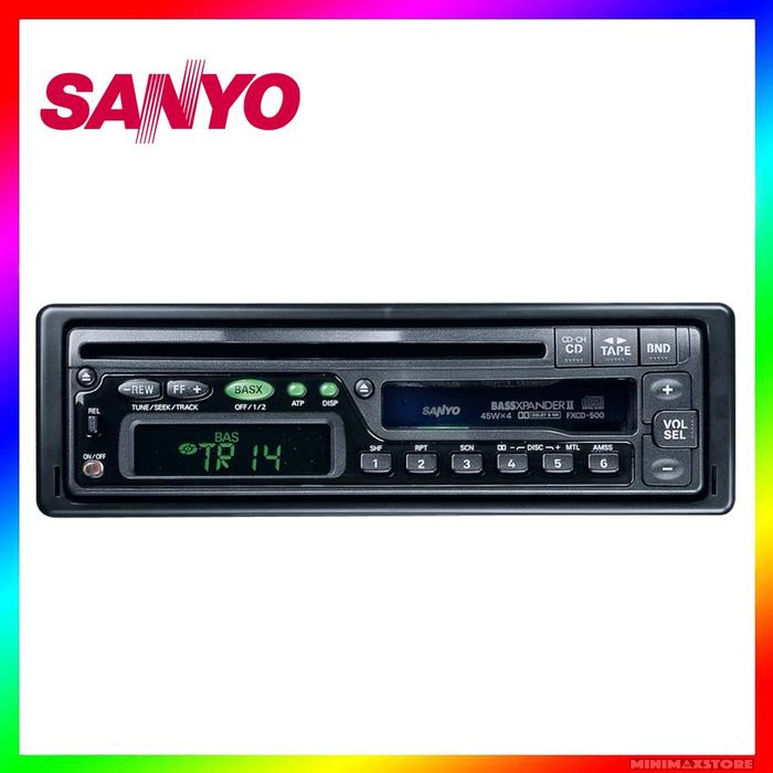 Sanyo fxcd-500 3-in-1 Head Unit Car Audio FM Radio Cassette Mobil