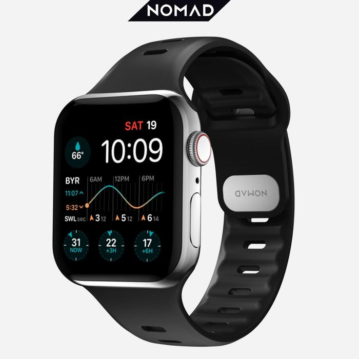 Gambar Strap Apple Watch 8 7 SE 2 45mm 44mm Nomad Sport Slim Waterproof Band - Black dari Wijaya Case Store undefined Tokopedia