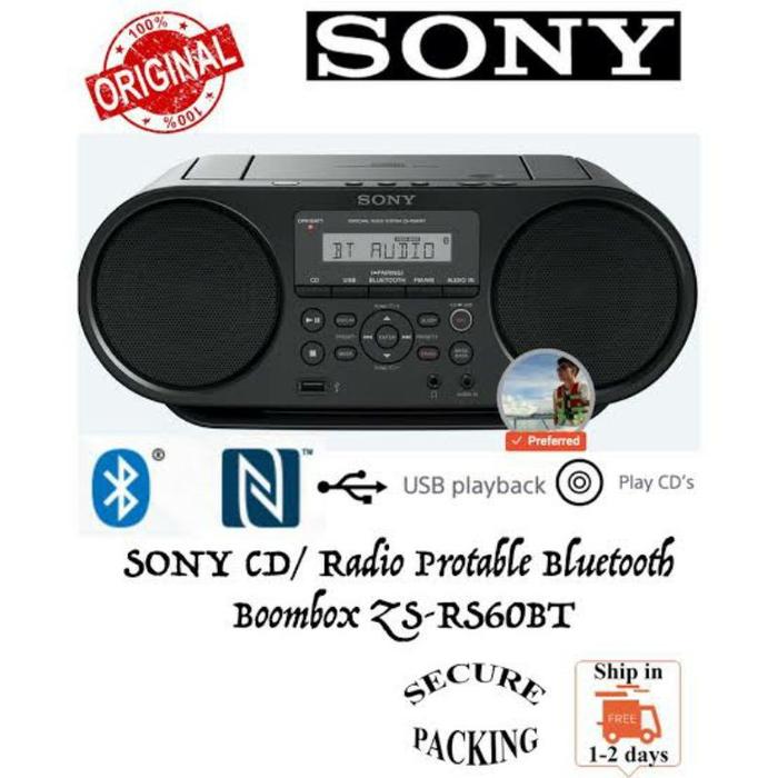 Jual Sony ZSRS60BT CD Boombox with Bluetooth and NFC Berkualitas