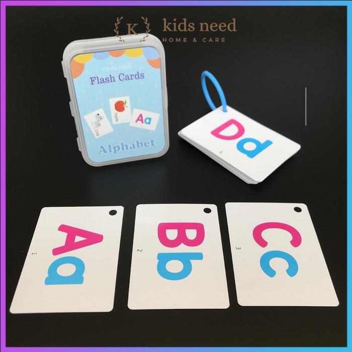 Gambar Flash Card Edukasi Anak Mainan Kartu Pintar balita card Bahasa Inggris - Alphabet(A1) dari Kidsneed_NEW undefined Tokopedia