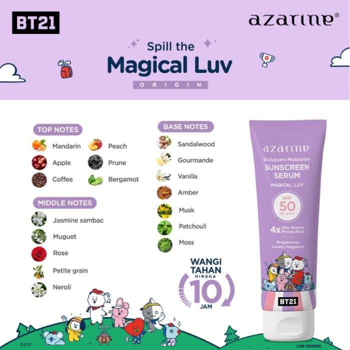 Gambar [ AZARINE ] BODYGUARD SUNSCREEN SERUM SPF50 BT21100ml ORIGINAL BPOM - Magical Luv dari mania hape undefined Tokopedia