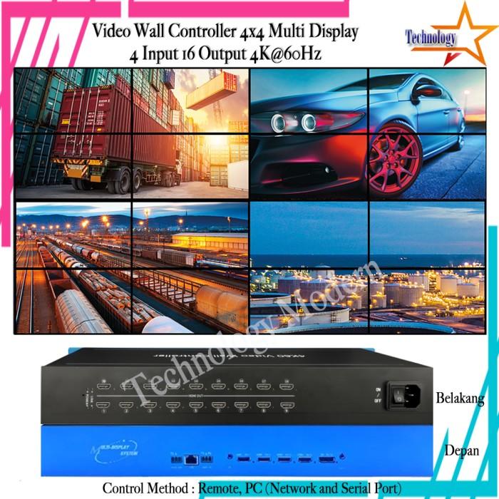 Gambar 4K HDMI Video Wall Controller 4x4 Multiview 4 Input 16 Output with LAN - Software (Win) dari Technologi Computer undefined Tokopedia