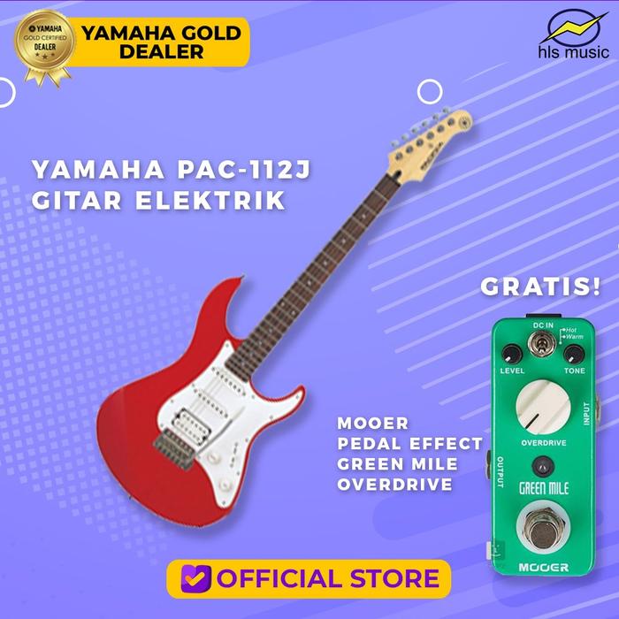Gambar Yamaha Pacifica PAC112J Bonus Pedal Effect Mooer Green Mile Overdrive - Red Metalic dari HLS Music Indonesia undefined Tokopedia