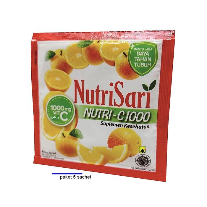 Gambar Populer NUTRISARI - Nutri C1000 Rasa Jeruk - PAKET 5 SACHET / NUTRI dari andri34365 undefined Tokopedia