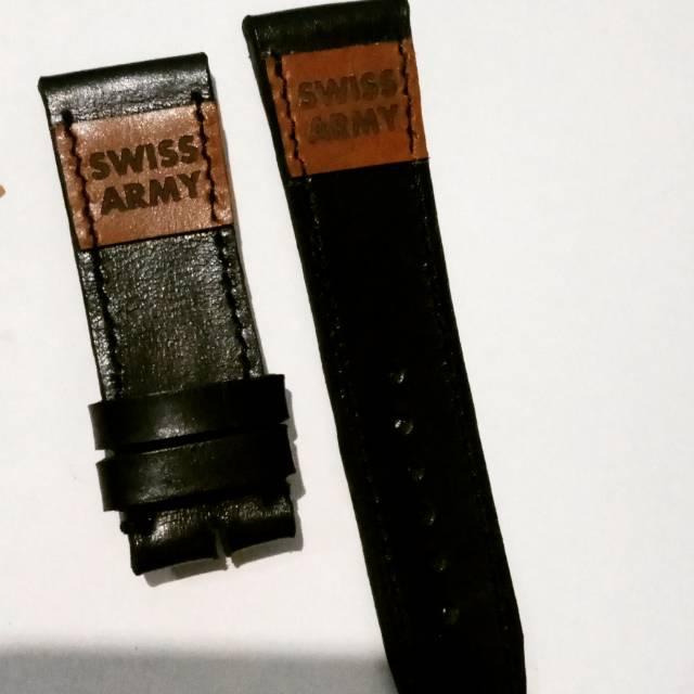 Gambar Tali jam tangan kulit asli logo swiss army size 24 mm dari Onn9 undefined Tokopedia
