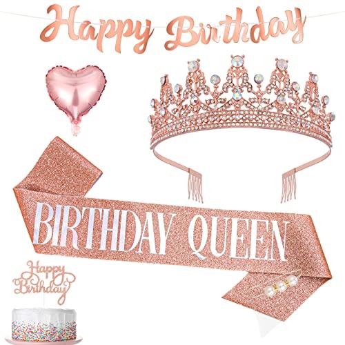 Purple 70th Birthday Crown & Sash Set - Rhinestone Tiara With 'It's My 70th Birthday' Sash For Women