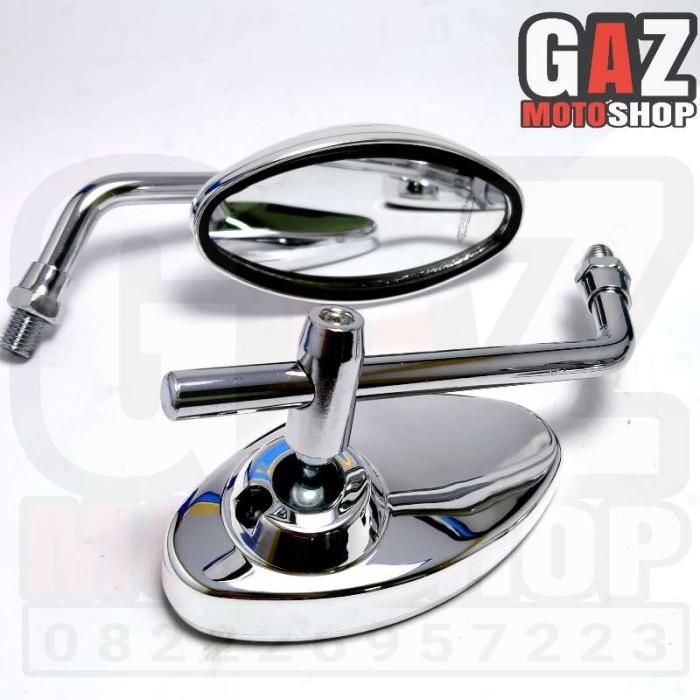 Gambar SPION DAY OVAL SEPION DAYTONA SUPER COPY CB CLASSIC GL TIGER MEGAPRO - Kaca Putih dari semangat baru motor yogyakarta undefined Tokopedia