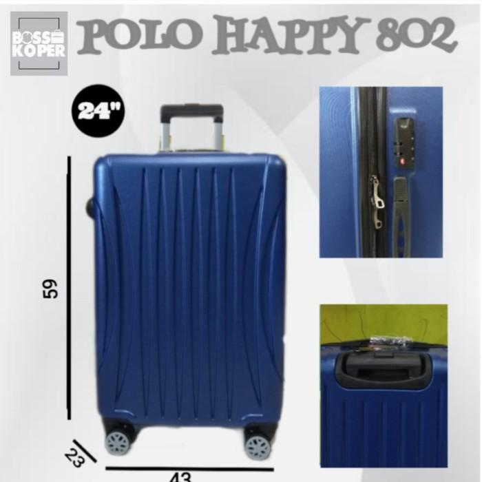 tas koper polo happy 802 24inch koper bagasi hardcas -koper murah  Hijau Avocado di Siskapatnershop Tokopedia