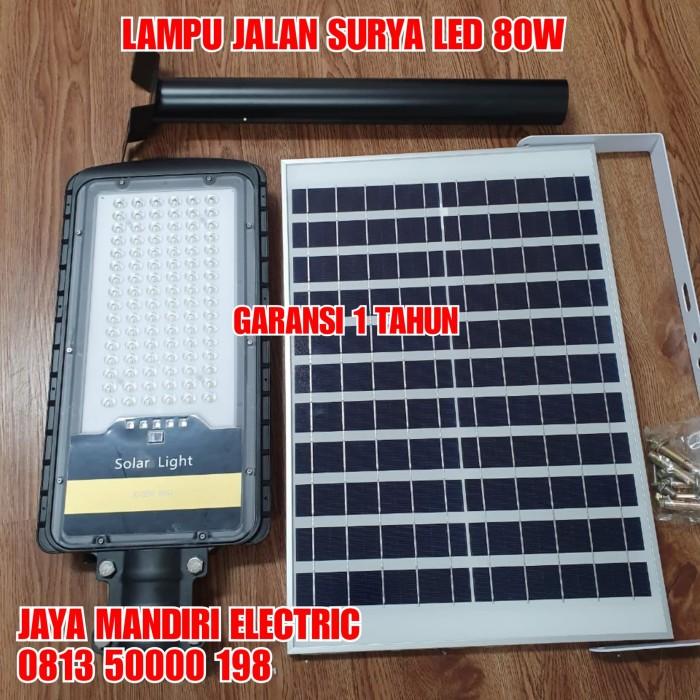 Jual LAMPU JALAN SURYA 80 WATT 80W TWO IN ONE SOLAR CELL Panel 80WATT ...