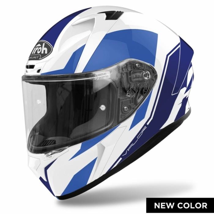 Jual AIROH VALOR WINGS BLUE GLOSS HELM MOTOR FULL FACE