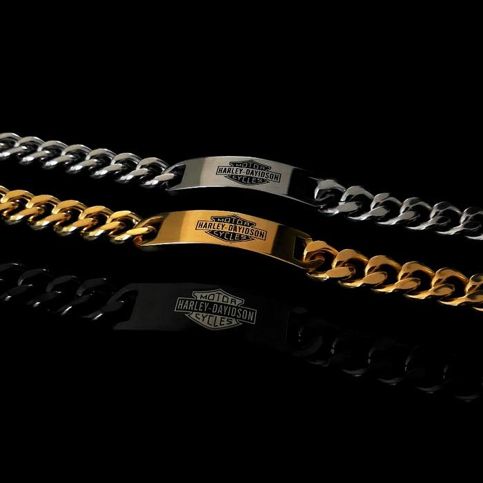 Gambar Gelang Titanium Pria - Harley Davidson - Emrys Indonesia - BLACK dari Emrysid undefined Tokopedia