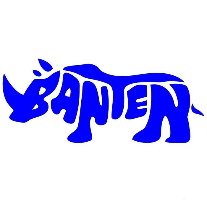 Gambar stiker cutting Banten motif badak - sticker motor helm - Biru dari Antras Online undefined Tokopedia