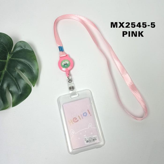 Gambar Name tag ID CARD HOLDER KOREA dan kalung tempat name tag kartu 2 - MX2545-5 PINK dari Maisha aksesoriss undefined Tokopedia