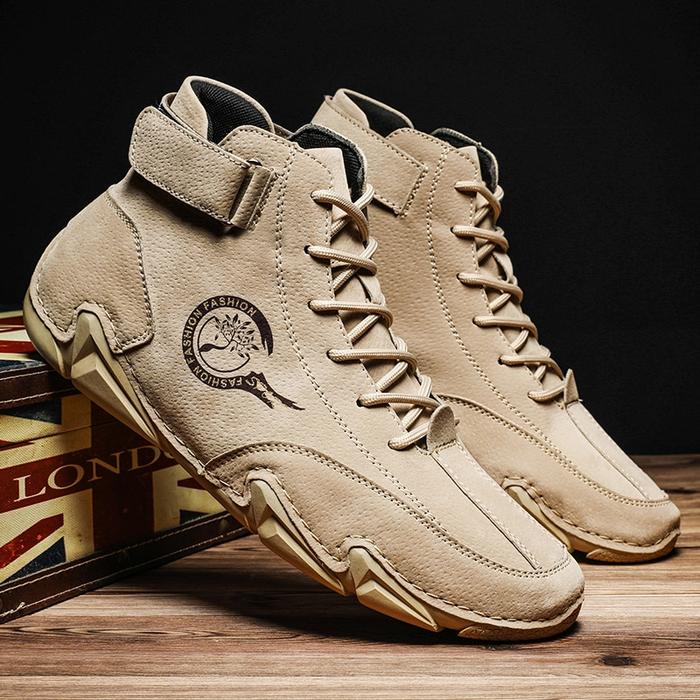 Jual Genuine Leather Luxury High Top Sneakers Free Shipping