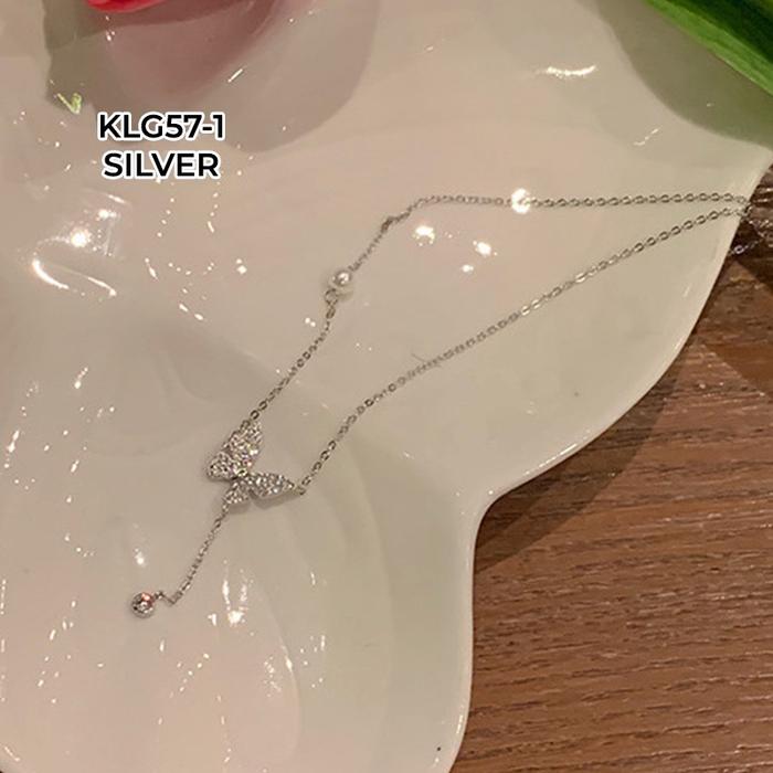 Gambar Kalung Wanita Korea Kupu-Kupu Rumbai Aksesoris Perhiasan Wanita KLG57 - KLG57-1 dari NOMIDE STORE undefined Tokopedia