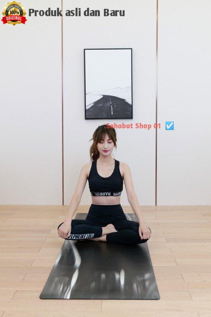 Gambar KIWIKANA PREMIUM MATRAS PILATES SENAM YOGA MAT NATURAL PU RUBBER 5MM - Hitam dari Sahabat Indonesia 01 undefined Tokopedia