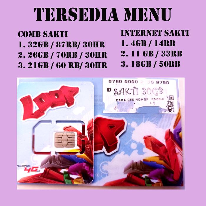 Gambar Kartu Sakti Telkomsel Paket internet Telkomsel Nelpon & SMS Murah - 97255656 dari nocanpku undefined Tokopedia