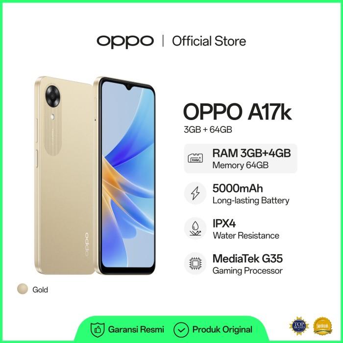 Gambar OPPO A17k 3GB/64GB Smartphone (Garansi Resmi) - Gold dari Laris Store15_NEW undefined Tokopedia