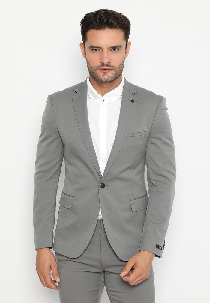 Gambar Jobb Bellmore-T1 Jas Pria Slim Fit Light Grey - Light Grey, S dari JOBB Official Store Kota Depok Tokopedia