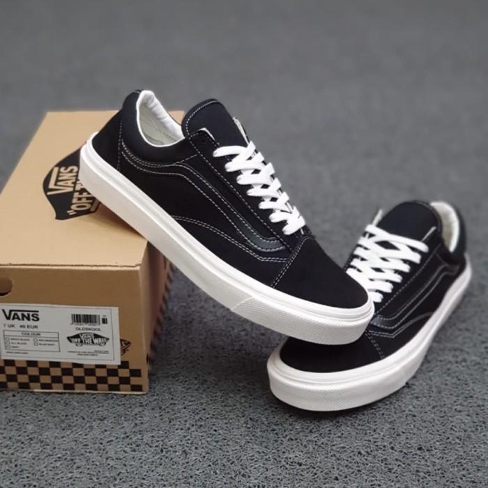 Gambar Sepatu V@ns Old Skool Pria All Black Premium - 37 dari GANDARIA SEPATU undefined 4 Tokopedia