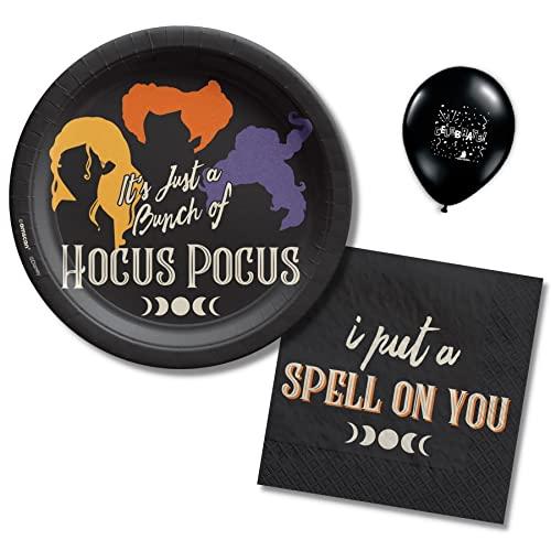 Gambar Amscan Hocus Pocus Party Supplies Bundle with 16 Plates and Napkins dari Home and Kitchen USA undefined Tokopedia