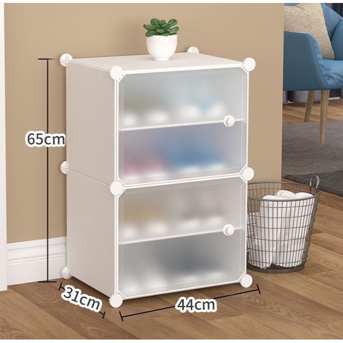 Gambar Rak Sepatu Anti Debu 4 Layer / 4 Susun Tebal / 4 layer Shoe Rack - RS 4 PUTIH dari Shenar Makassar Houseware undefined Tokopedia