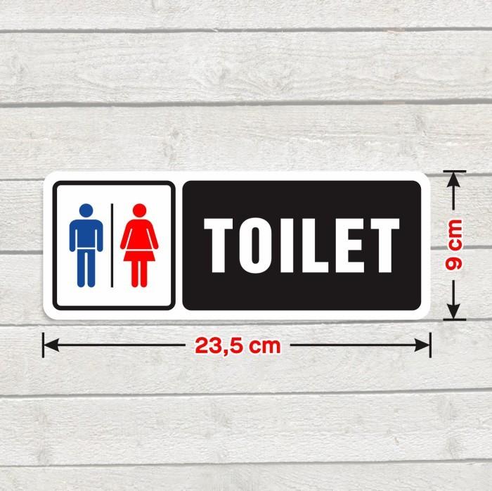 Gambar Sticker Label Sign Stiker Marka Pintu Toilet Kamar Mandi 9 x 23,5 cm - Toilet - Hitam dari oneprint_NEW undefined Tokopedia