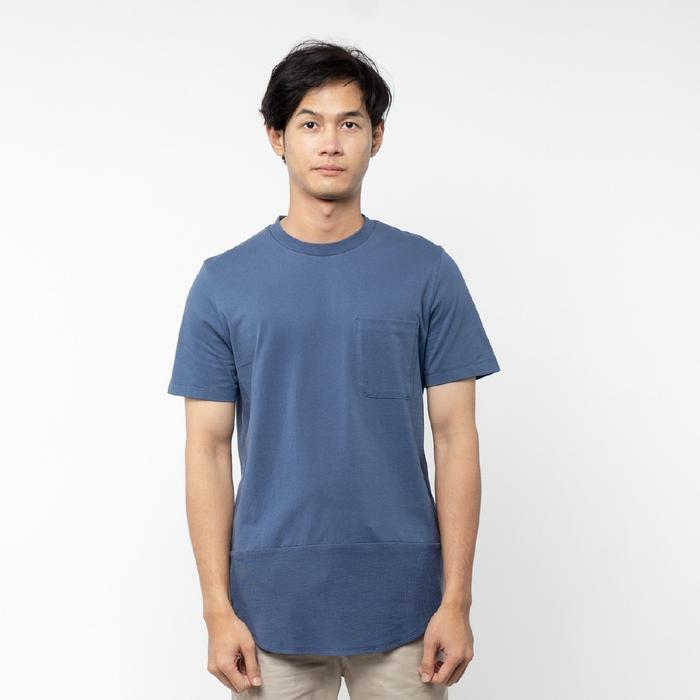 Gambar MEN'S TOP Kaos Lengan Pendek Pria Slim Fit CAMPO - BLUE - BLUE, XL dari Men's Top Official undefined Tokopedia