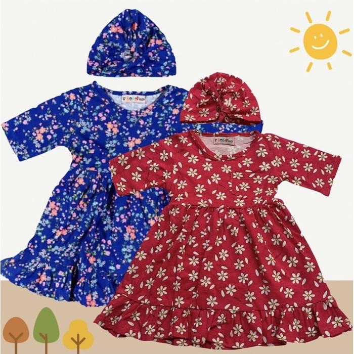 Gambar New Baju Natal Anak Dress Bayi Anak Lucu Satu Set Setelan Free Turban dari Indah rozza undefined Tokopedia