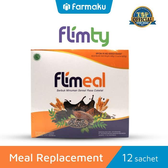Gambar Flimeal Meal Replacement rasa Coklat by Flimty Box isi 12 sachet dari Farmaku undefined Tokopedia