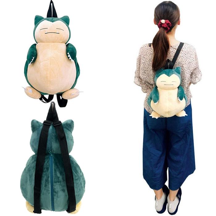 Gambar 45Cm Pokemon Snorlax Plush Toy Backpack Cosplay Cartoon dari Lovre Goods Store undefined Tokopedia