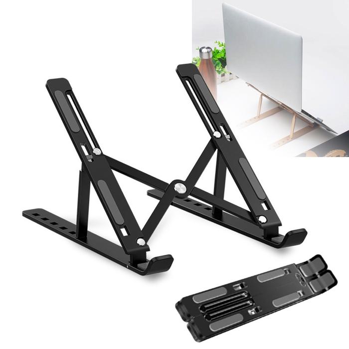 Gambar Nuoxi Laptop Stand Aluminium Foldable Adjustable 6 Height N3 Black dari PusakaID undefined Tokopedia
