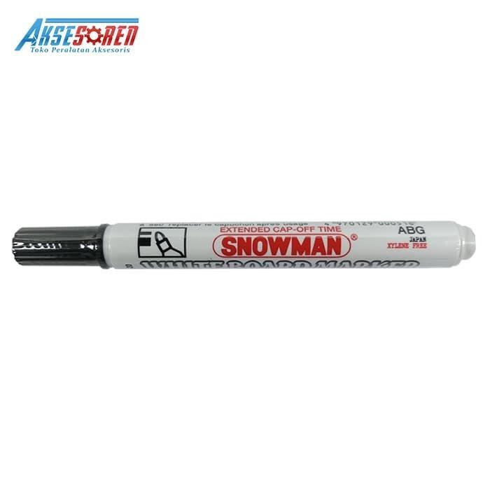 Gambar Spidol White Board Snowman Marker Hitam (ABG12) / Spidol Papan Tulis dari Aksesoren undefined Tokopedia