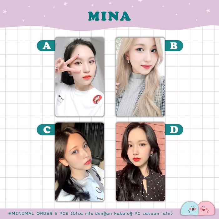 Gambar Photocard UNOFF TWICE SELCA EDITION VOL. 1 - MINA, B dari Poster.ID_officialstore undefined Tokopedia