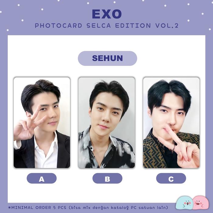 Gambar Photocard UNOFF EXO SELCA EDITION VOL. 2 (MINIMAL ORDER 5). - SEHUN, B dari Poster.ID_officialstore undefined Tokopedia