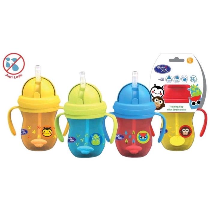 Gambar Baby Safe Training Cup With Straw 270ml SK019/Botol Minum Anak Sedotan - SK019, Red Owl dari Bebekidz undefined Tokopedia