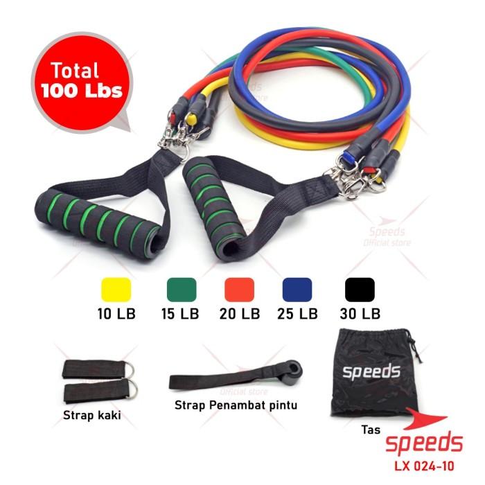 Gambar SPEEDS Resistance Bands 11 in 1 Set Tali Pembantu Fitness Gym Power Outdoor 024-10 - 024-10 dari Speedshome undefined Tokopedia