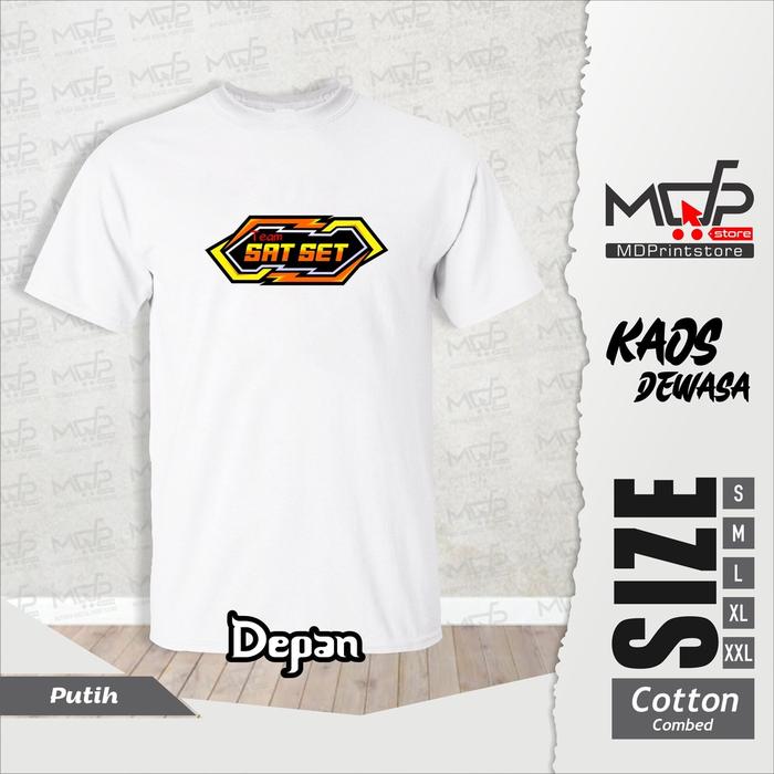 Gambar KAOS TEAM SAT SET TSHIRT PLESETAN BAJU KATA LUCU UNIK MDPRINTSTORE - Putih, M dari MDPrintStore undefined Tokopedia