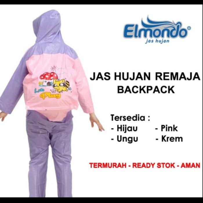 Gambar JAS HUJAN REMAJA Stelan Setelan Elmondo Backpack TAS 606 TERMURAH - Purple dari Motocraft IDN Kab. Tangerang Tokopedia